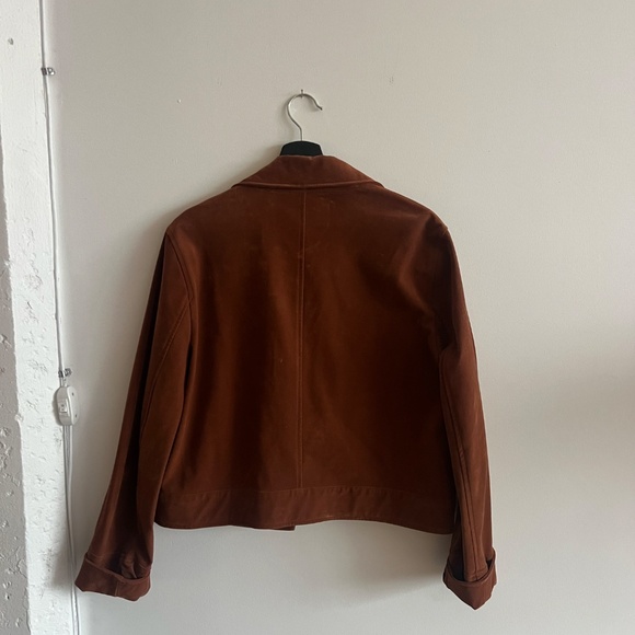 faux suede brown jacket - Picture 3 of 4